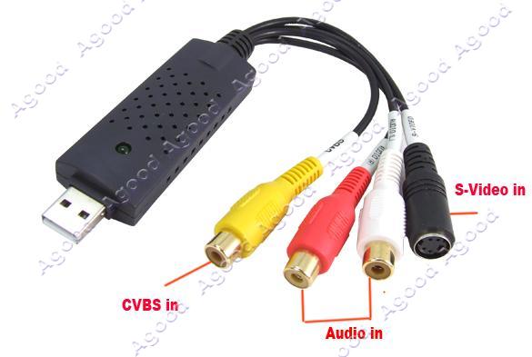 New USB 2.0 CCTV DVR Audio Video Capture Adapter Recorder Card Easy to 