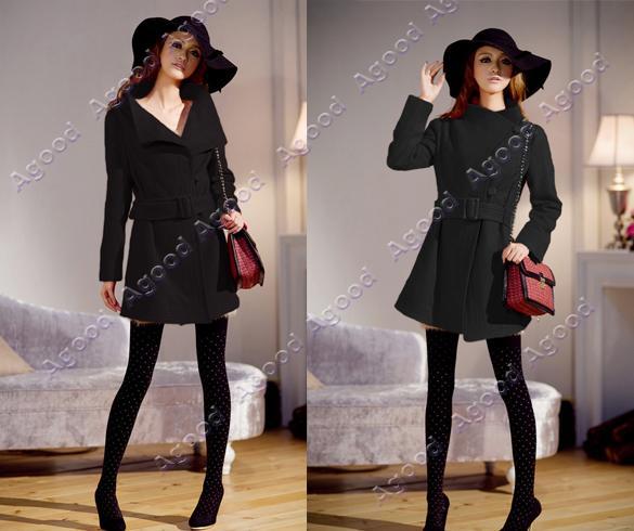 2011 New Shitsuke Fashion Korean Womens Cashmere Overcoat Woollen 3 
