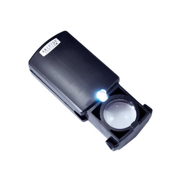 Jeweler-Loupe-30X21mm-Glass-Lens-magnifier-Magnifying-W-LED-eye-With-Light